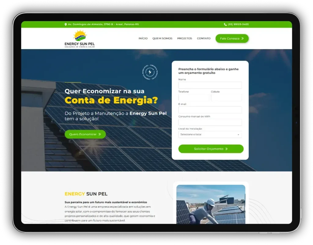 Site criado pela Impulsiona Sites